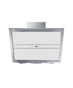 Hota de perete Smeg Linea KCV9BE2, 90 cm, Inox + sticla alba