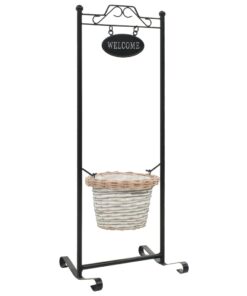 vidaXL Suport plante cu ramă din fier vopsit electrostatic