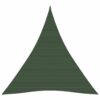 vidaXL Pânză parasolar, verde închis, 3x4x4 m, HDPE, 160 g/m²