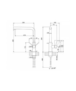 Alternative view of Baterie de bucatarie Smeg MF22CR2, crom