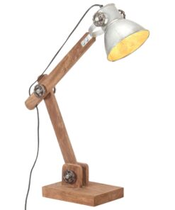 vidaXL Lampă de birou industrială, argintiu, 58x18x90 cm, E27, rotund