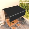 vidaXL Copertină retractabilă manual cu stor, antracit, 4,5x3 m