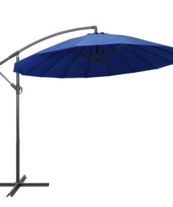 vidaXL Umbrelă de soare suspendată, albastru, 3 m, stâlp de aluminiu