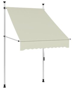 vidaXL Copertină retractabilă manual, crem, 100 cm