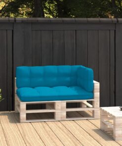 vidaXL Perne pentru canapea din paleți, 3 buc., albastru