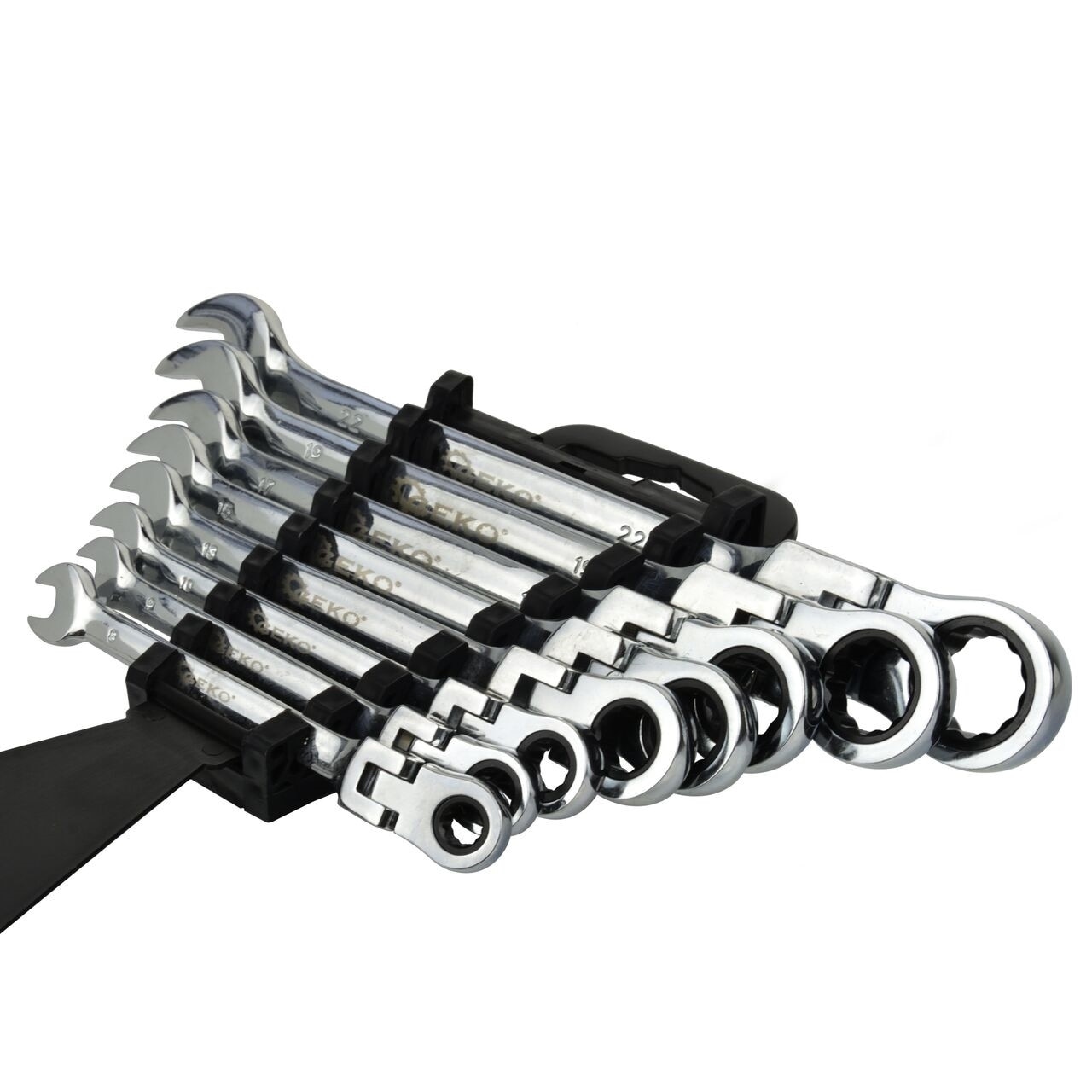 Set 8 chei combinate profesionale cu clichet 8-22mm, GEKO G10338