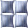 vidaXL Perne de exterior, 4 buc., imprimeu dungi, 45x45 cm, bleumarin