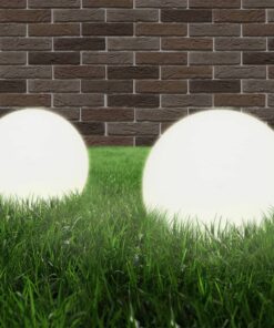 vidaXL Lămpi bol cu LED 2 buc, sferice, 25 cm, PMMA