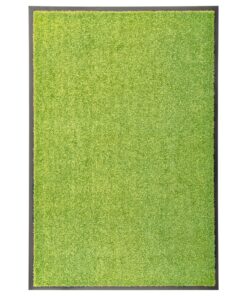 vidaXL Covoraș de ușă lavabil, verde, 60 x 90 cm