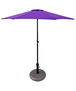 Umbrela soare 250 cm , culoare mov cu suport rotund 12 kg , culoare maro