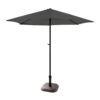 Umbrela soare gri cu mecanism rabatare 250 cm, si baza patrata 11 kg , culoare maro