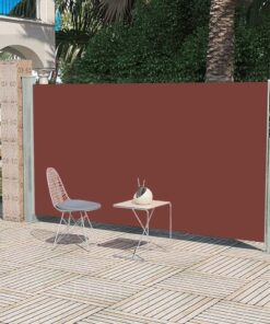 vidaXL Copertină laterală retractabilă de terasă, maro, 160x300 cm