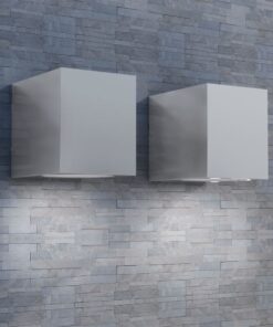 vidaXL Corpuri de iluminat tip cub pentru perete exterior, 2 buc.