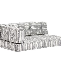 vidaXL Pernă fotoliu puf, gri cu dungi, material textil