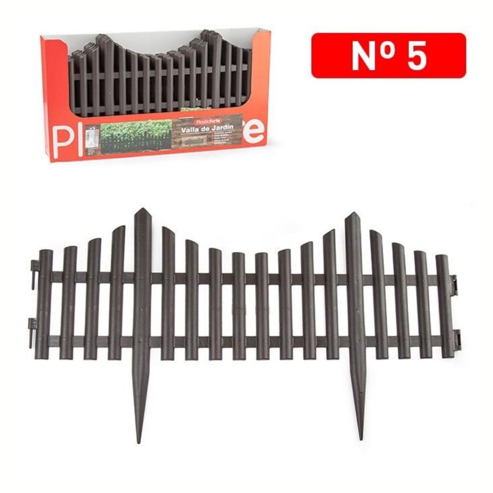 Bordura de gradina, imitatie lemn, wenge, 1 panou 60 cm - imagine 7