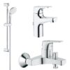Pachet promo baterii baie 3 in 1 Grohe Bauflow S (23751000,23756000,27853001)