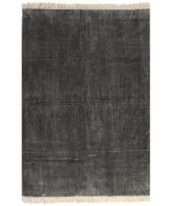 vidaXL Covor Kilim, antracit, 200 x 290 cm, bumbac