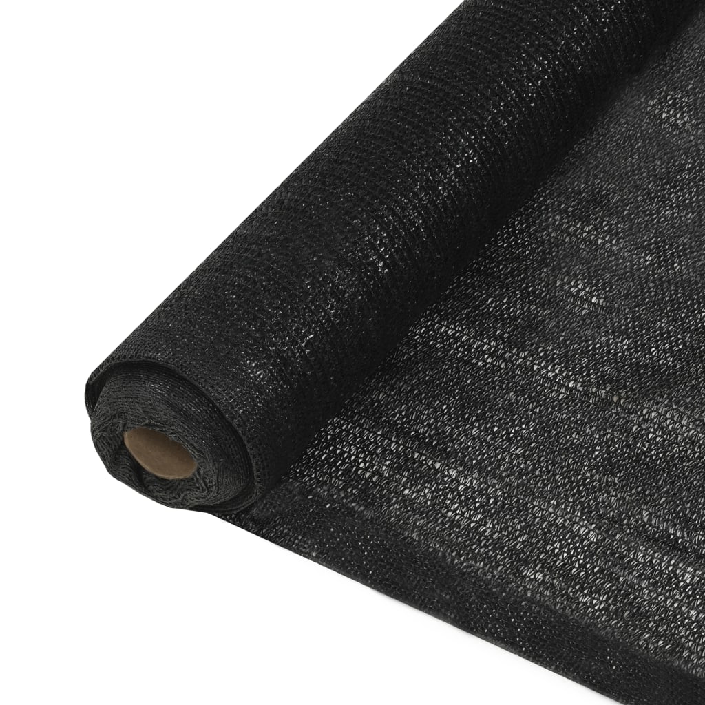 vidaXL Plasă protecție vizuală, negru, 2x50 m, HDPE