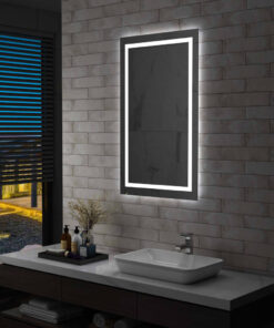 vidaXL Oglindă cu LED de baie cu senzor tactil, 60 x 100 cm