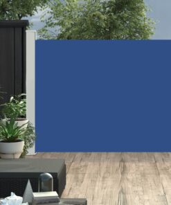 vidaXL Copertină laterală retractabilă terasă, albastru, 140x500 cm