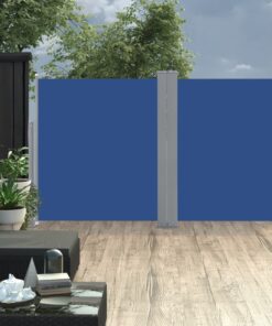 vidaXL Copertină laterală retractabilă, albastru, 140 x 600 cm