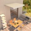vidaXL Copertină retractabilă manual, crem, 300 x 250 cm