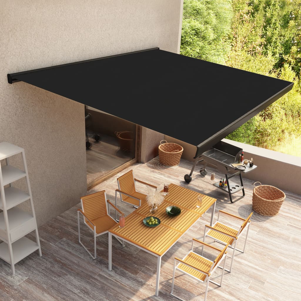 vidaXL Copertină motorizată tip casetă, antracit, 300 x 250 cm