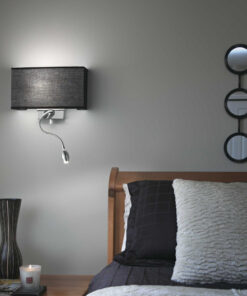 Alternative view of Aplica LED HOTEL AP2, sticla, negru, 60W, 2 becuri, dulie E27, 55 lm, lumina calda (3000K), 035956, Ideal Lux