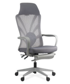 Scaun ergonomic cu spatar rabatabil si suport picioare SYYT 9512 gri