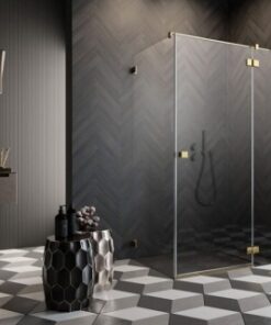 Cabina dus Radaway Essenza Pro Gold KDJ 80x90xH200 cm, dreapta