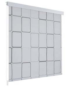 vidaXL Roletă perdea de duș 80x240 cm Model pătrate