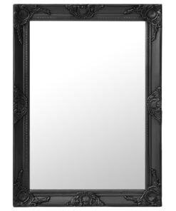vidaXL Oglindă de perete în stil baroc, negru, 60 x 80 cm