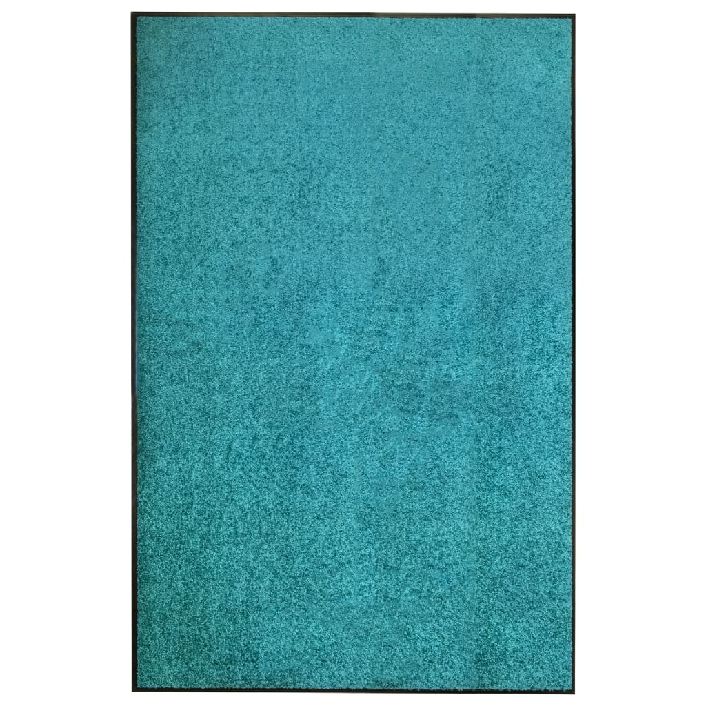 vidaXL Covoraș de ușă lavabil, cyan, 120 x 180 cm