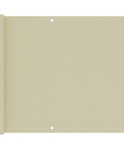 vidaXL Paravan pentru balcon, crem, 75x300 cm, țesătură oxford