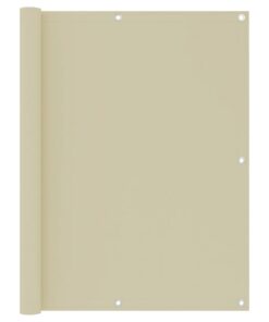 vidaXL Paravan pentru balcon, crem, 120x600 cm, țesătură oxford
