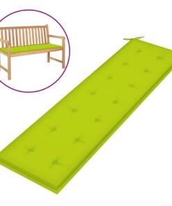 vidaXL Pernă pentru bancă de grădină, verde aprins, 180x50x3 cm textil