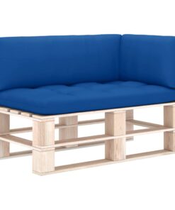 vidaXL Perne pentru canapea din paleți, 3 buc., albastru regal