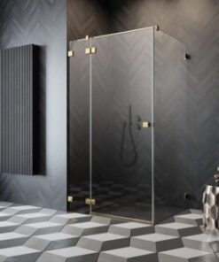 Cabina dus Radaway Essenza Pro Gold KDJ 80x90xH200 cm, stanga