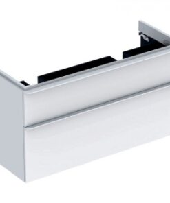 Baza lavoar Geberit Smyle Square 120x48cm pentru lavoar cu doua cuve, culoare alb-lucios