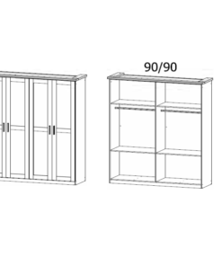 Alternative view of Dulap balamale FARGO cu oglidna 186x213x66cm