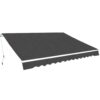 vidaXL Copertină pliabilă cu acționare manuală, 450 cm, antracit