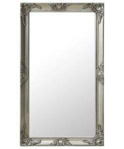 vidaXL Oglindă de perete în stil baroc, argintiu, 60 x 100 cm