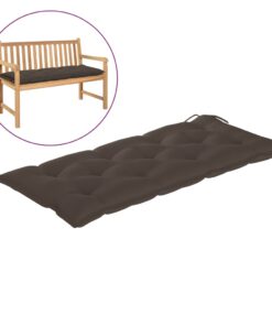 vidaXL Pernă pentru bancă de grădină, gri taupe, 120x50x7 cm, textil