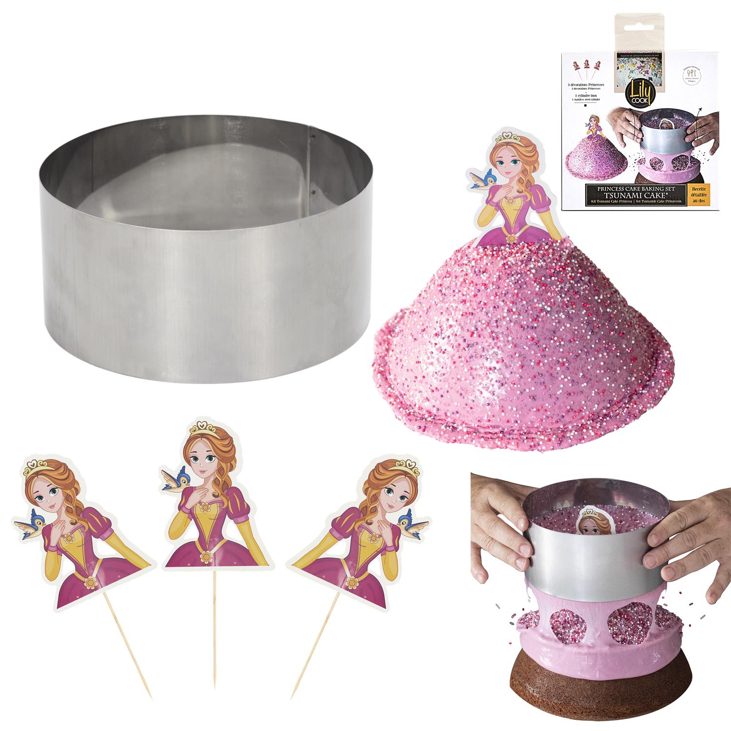 Set 4 piese patiserie, pentru prajitura Tsunami, Printesa