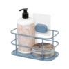 Raft de perete baie-bucatarie, fixare autoadeziv, otel+ABS, waterproof, 19x10,5xH16 cm, Grena