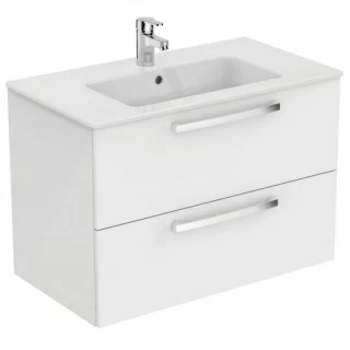 Mobilier suspendat Ideal Standard Tempo, 2 sertare,alb lucios