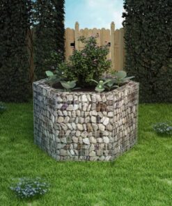 vidaXL Strat înălțat gabion hexagonal, 160 x 140 x 100 cm