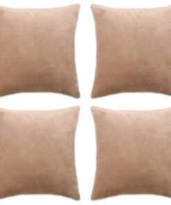 vidaXL Huse de perne decorative, 4 buc., bej, 80x80 cm, textil