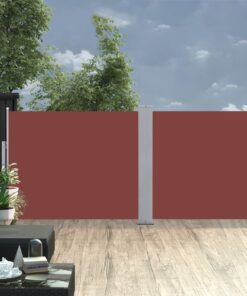vidaXL Copertină laterală retractabilă, maro, 140 x 1000 cm