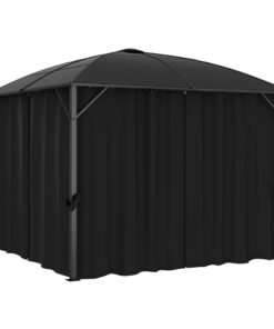 vidaXL Pavilion cu perdele, antracit, 300 x 300 x 265 cm